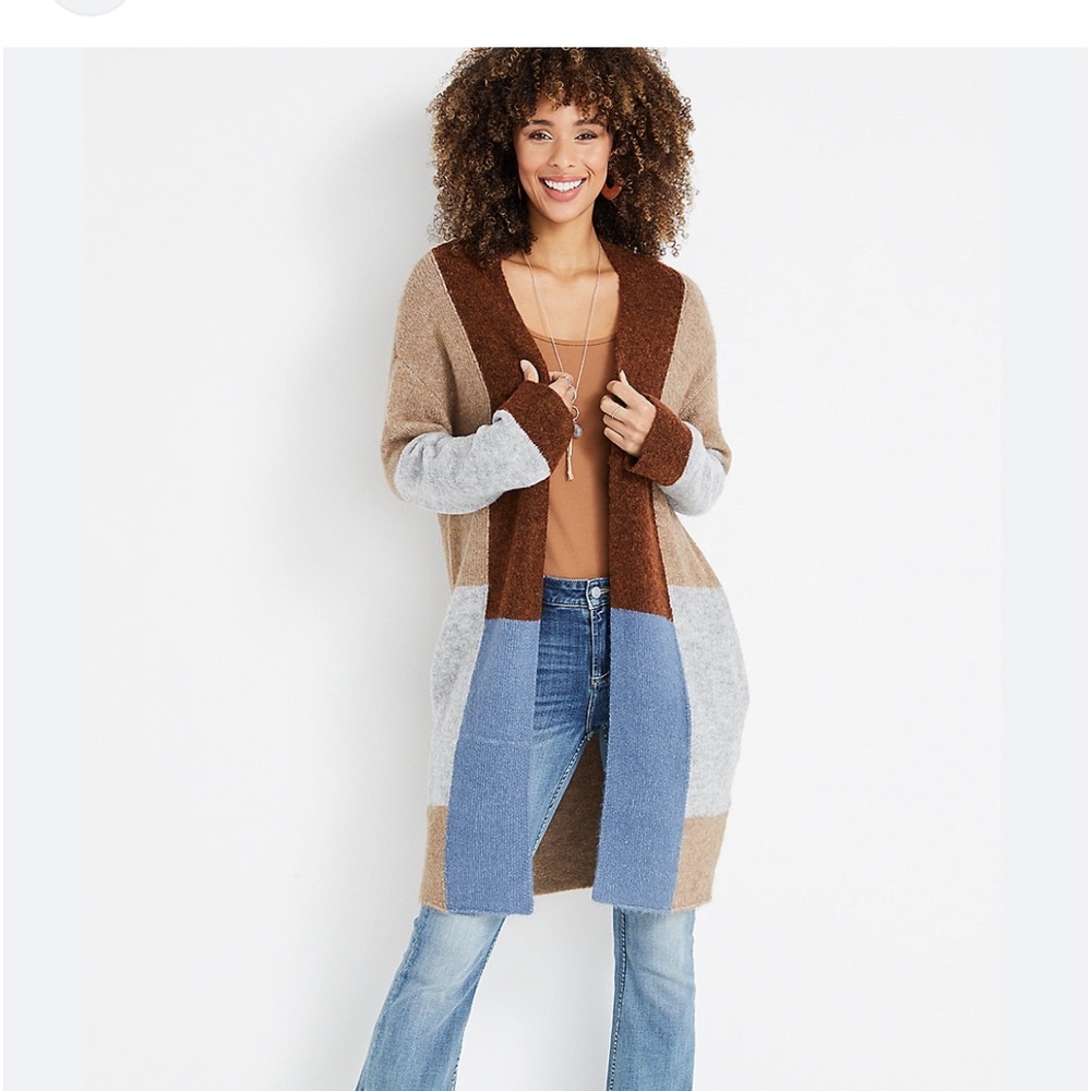 Vigoss Color block Duster Cardigan M